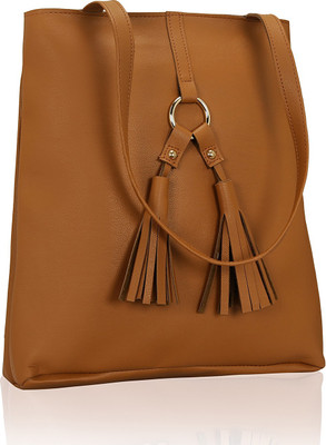 

Kleio Women Casual Tan Leatherette Tote