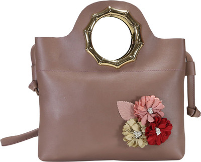 

Desence Girls Casual Pink PU Sling Bag