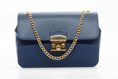 

Bagstopia Women Casual, Evening/Party Blue PU Sling Bag