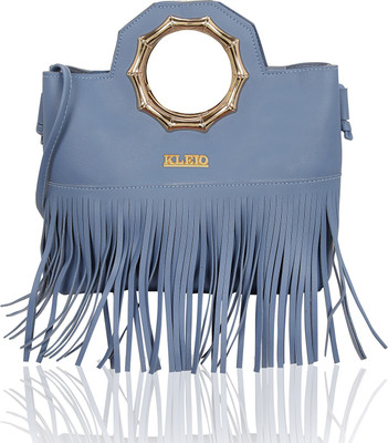 

Kleio Women Casual Blue PU Sling Bag