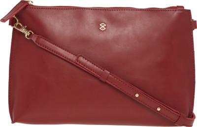 

Horra Women Casual Maroon PU Sling Bag
