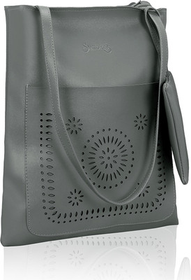 Kleio Women Casual Grey PU Hand-held Bag