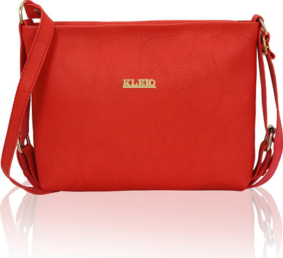 

Kleio Women Casual Red PU Sling Bag