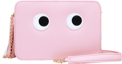 

Bagstopia Women Casual, Evening/Party Pink PU Sling Bag