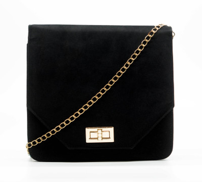 

Bagstopia Women Casual, Evening/Party Black PU Sling Bag