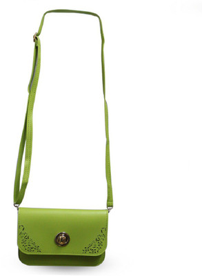 

Vorra Fashion Women Casual, Evening/Party Green PU Sling Bag
