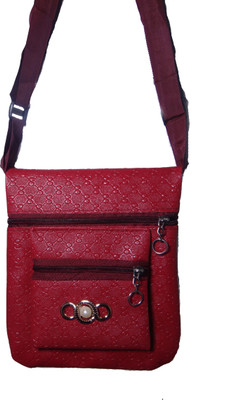 

Riya Touch Women Casual, Formal, Evening/Party Red Synthetic Leather Sling Bag