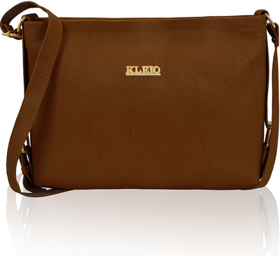 

Kleio Women Casual Brown PU Sling Bag