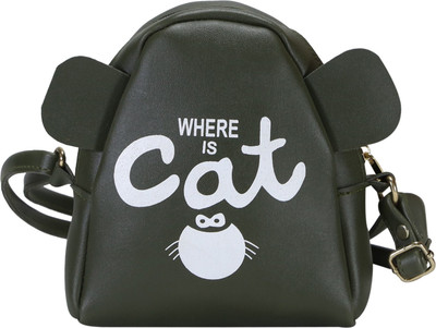 

Desence Boys & Girls Casual Green PU Sling Bag