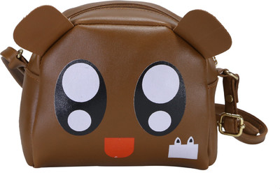 

Desence Boys & Girls Casual Brown PU Sling Bag