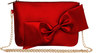 

Bagstopia Women Casual, Evening/Party Red PU Sling Bag