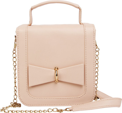 

Bagstopia Women Casual, Evening/Party Beige PU Sling Bag