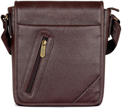 

The Clownfish Men Casual Brown Leatherette Sling Bag