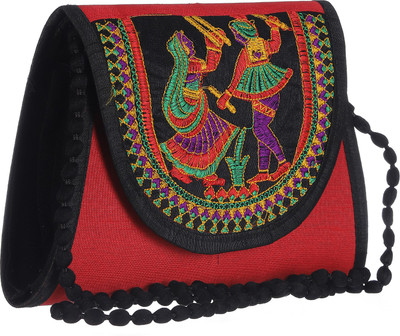 

GiftingTree Girls Evening/Party, Casual, Formal Red Fabric Sling Bag