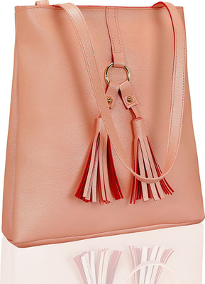 

Kleio Women Casual Pink Leatherette Tote