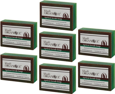

KHADI ORGANIQUE HANDMADE APRICOT SCRUB SOAP WITH ESSENTIAL OIL 875 GM PACK OF 7(875 g, Pack of 7)
