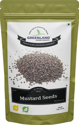 

GREENLAND HYGIENE PRODUCTS Black Mustard Seeds / Rai / Whole Spice / Oilseeds / Masala / 1kg / 2.20lb(1 kg)