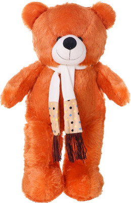 

ToynJoy 3 Feet Cute Brown Lovely Design Muffler Teddy Stuffed Toy - 89 cm(Brown)