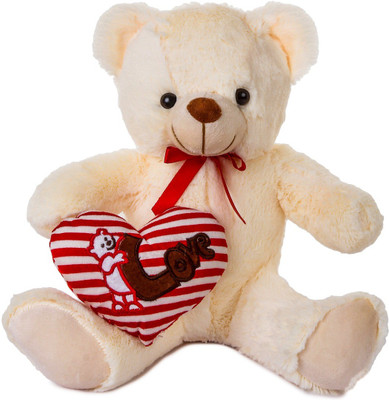 

Mappy Beautiful Cream Teddy Bear Stuffed Toy with Adorable Heart for Valentine's,Birthday or Special Occasion - 30 cm(Cream)