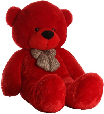 Vaishno 3 Feet Soft Stuffed Spongy Hug-gable Cute Teddy Bear  - 91 cm(Red)