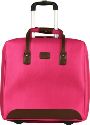 Femiga Synthetic Small Trolly Bag(TLY001-PINK) Cabin Luggage -  inch(Pink