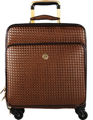 

Femiga Fabric Small Trolly Bag(TLY005-BROWN) Cabin Luggage -  inch(Brown
