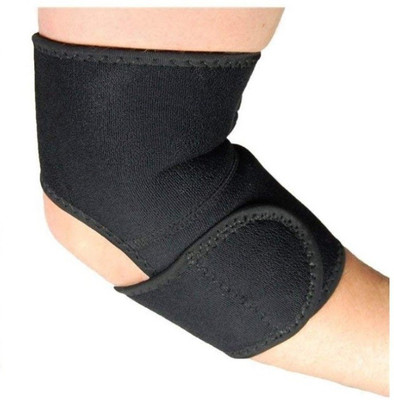 

NIYAMAT Neoprene Elbow support wrap Adjustable Velcro Strap Elbow Support (, Black