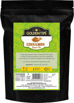 

Golden Tips Pure Cinnamon Loose Leaf Green Tea, 100gm (40 Cups) - 100% Authentic Indian Spiced Tea Cinnamon Green Tea Box(100 g)