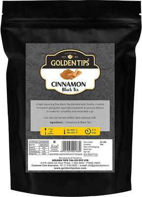 

Golden Tips Cinnamon Black Loose Leaf Tea, 100gm (40 Cups) - 100% Authentic Indian Spiced Tea Cinnamon Black Tea Box(100 g)