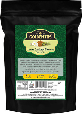 

Golden Tips Loose Leaf Green Tea 100g / 3.53oz (40 Cups) - 100% Authentic Indian Spiced Tea Jasmine, Cardamom, Cinnamon Green Tea Box(100 g)