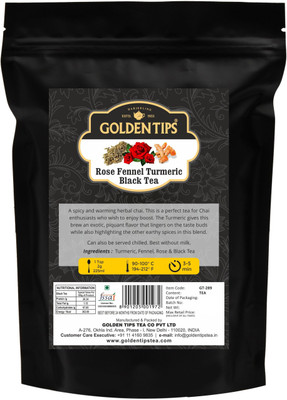 

Golden Tips Rose Fennel Turmeric Black Tea Rose, Fennel Black Tea Box(100 g)