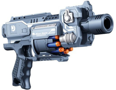 

TALKING GANESHA BO Blaze Storm Soft Bullet Shooting Toy Gun With 20 Safe Darts For Kids (Grey)(Multicolor)