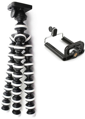 

BJORK Best buy new arrival fully flexible Portable & Foldable Camera & Mobile Tripod with Mobile Clip Holder Bracket Fully Flexible Mount Cum Tripod Stand with Three-Dimensional Head & Quick Release Y6 Plate Gorilla Tripod 10" - DSLR , Smartphone & Action