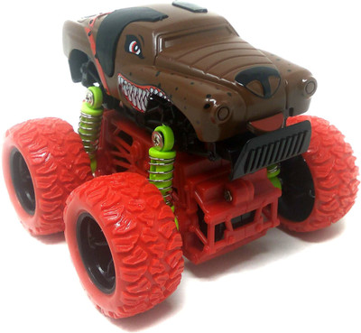 Akrobo 1:34 Elegant Design with 4 Wheel Independent Suspension and Four Wheel Drive 4*4 Pull Back Big Foot Die Cast Toy Car Brown(Multicolor)
