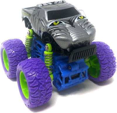 

Akrobo 1:34 Elegant Design with 4 Wheel Independent Suspension and Four Wheel Drive 4*4 Pull Back Big Foot Die Cast Toy Car Grey(Multicolor)