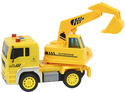 

IndusBay Friction Powered Construction Automobile JCB Excavator truck Toy with Light & sound for kids(Yellow)