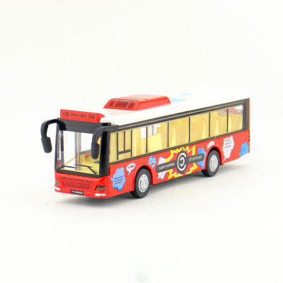 

Akrobo Die cast Metal Body Door Opening Luxury Toy Bus with LED Light and Sound(Multicolor)