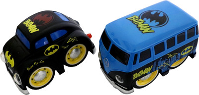 

Effe Shoppe Diecast Metal Car and Bus - Batman Toys with Lights and Music(Blue)