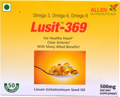 

ALLEN NUTRACEUTICALS LUSIT-369 Omega-3, Omega-6, Omega-9 (50 Capsules)(50 No)