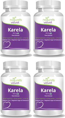 

Natures Velvet Lifecare Karela Pure Extract 500 mg, 60 Veggie Capsules - Pack of 4(240 No)
