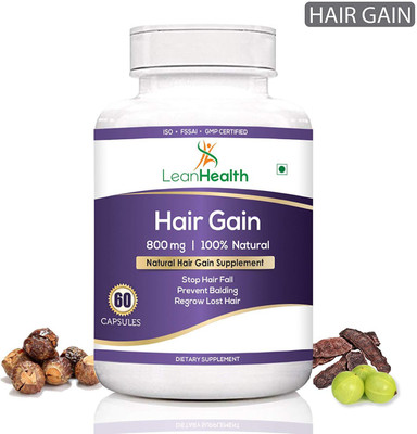 

LeanHealth Hair Gain - Natural Supplement - 60 Capsules - (Pack of 1)(60 No)