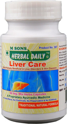 

M SONS Herbal daily Liver Care (60 Veg. Mixed Herbs Capsules)(500 mg)