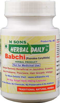 

M SONS Herbal daily Babchi 60 Veg. Single Herb 250 mg Capsules(250 mg)