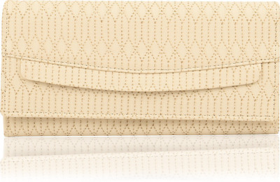

bellissa Women Casual Beige Artificial Leather Wallet(6 Card Slots), Cream