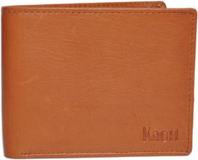 

Knott Men Brown Genuine Leather Wallet(8 Card Slots), Brown-08