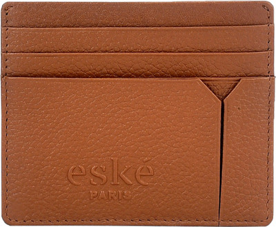 

Eske Men Brown Genuine Leather Card Holder(3 Card Slots), Cognac