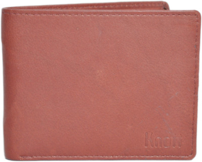 

Knott Men Brown Genuine Leather Wallet(5 Card Slots), Brown-101
