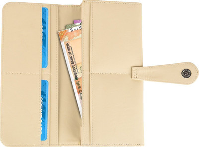 

bellissa Girls Casual Beige Artificial Leather Wallet(7 Card Slots), Cream
