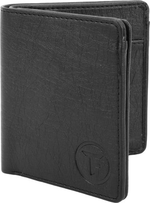 

FABTRIM Men Black Artificial Leather, Fabric, Canvas Wallet(7 Card Slots)