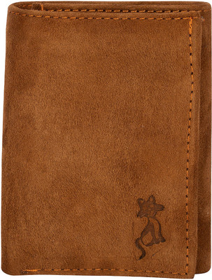 

de meow Men Brown Genuine Leather Wallet(7 Card Slots)